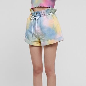 Miu Miu Pastel Tie-Dye High Waist Shorts